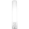 2 Piece Candleholder, Clear with Gold Trim Candleholder and Clear Cylinder