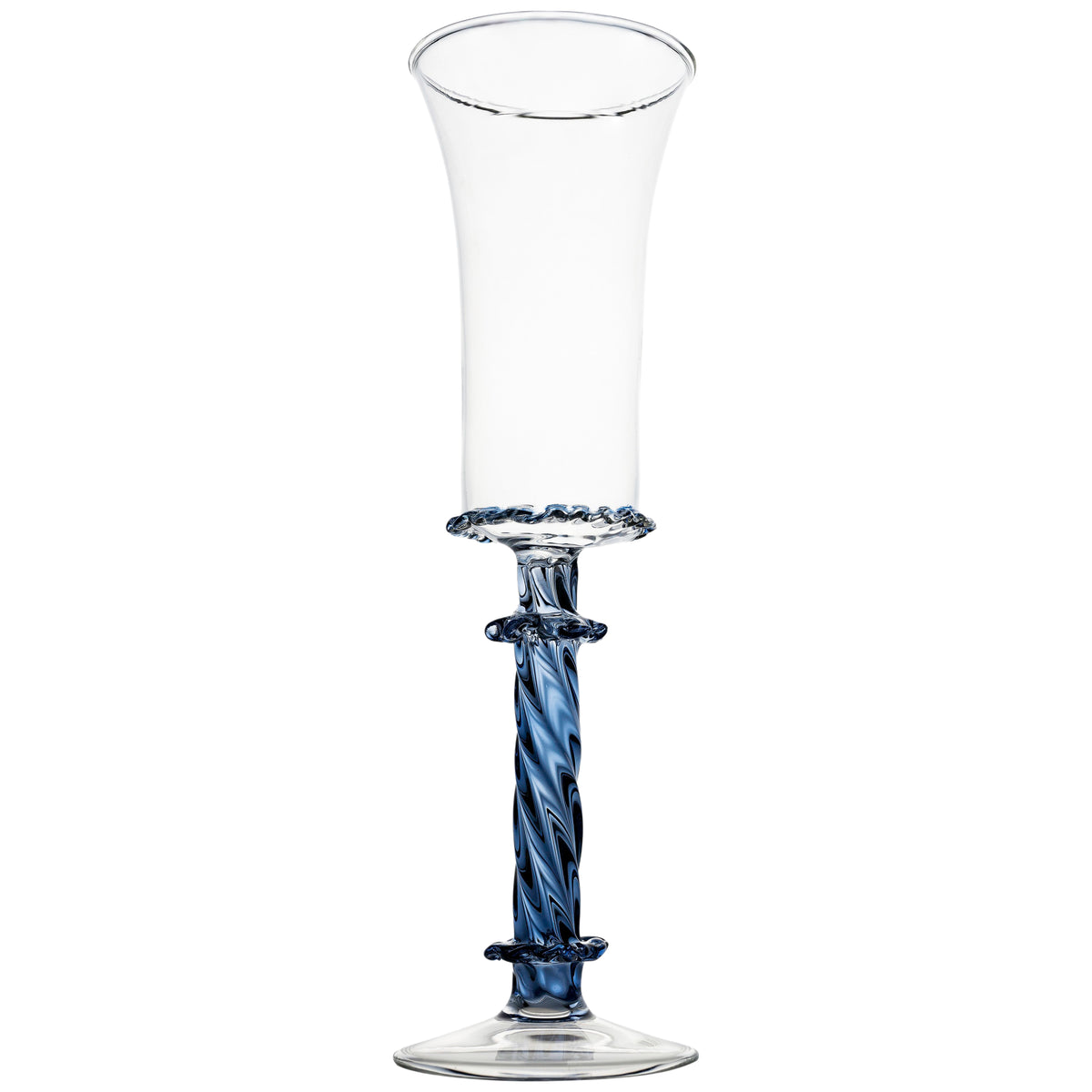 Ophelia Champagne Flute, Blue