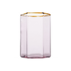 Hampton Hexagon Tumbler, Pink with Amber Rim