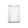 Hampton Hexagon Tumbler, Clear with Green Rim