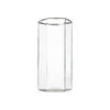 Hampton Hexagon Highball, Clear with White Rim