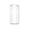 Hampton Hexagon Highball, Clear with Green Rim