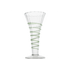 Miss Ruby Optic Bud Vase with Green Swirl Rope