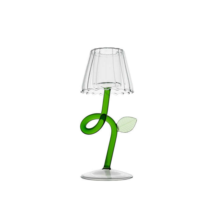 Firefly Tealight with Green Swirl Stem & Leaf