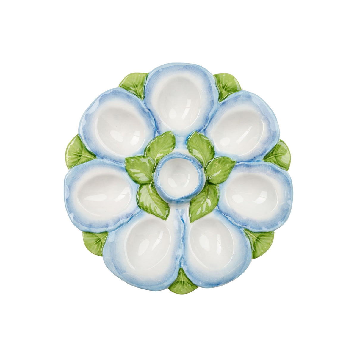Egg Tray, Blue and White