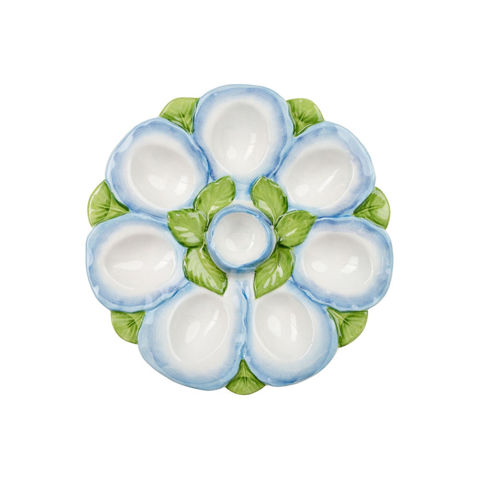 Egg Tray, Blue and White