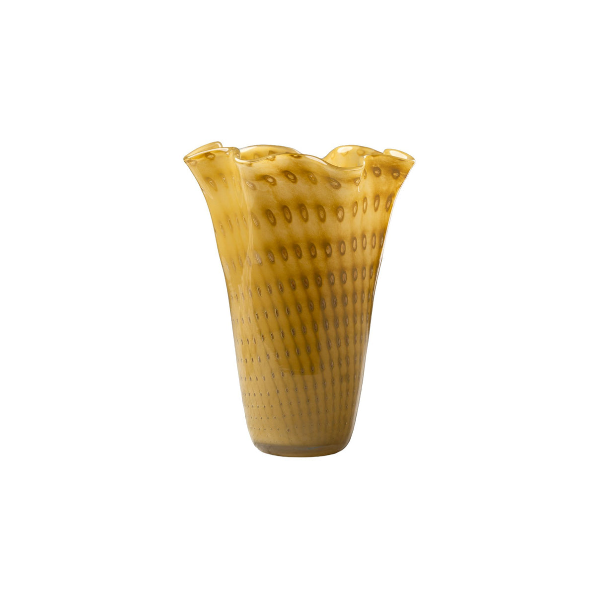 Tan Seeded Vase, Large