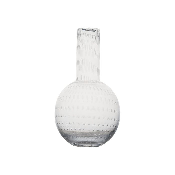 Clear Seeded Bottle Vase, Small