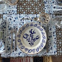 Casa Nuno Dinner Plate Group, Blue/White, Assorted Set/10