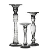 164580 Abigails Wholesale Home Décor Glassware Candlestick & Votives Stella Candlestick, Large Stella