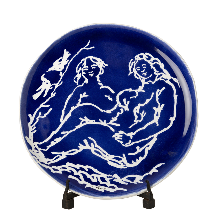 Pablo Round Blue & White Platter