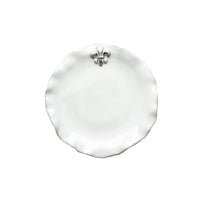 240702 Abigails Wholesale Tabletop Ceramics Dinnerware Fleur de Lis Salad/Dessert Plate Set of 4