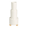 White 16-Hole Tulipiere, Gold Feet