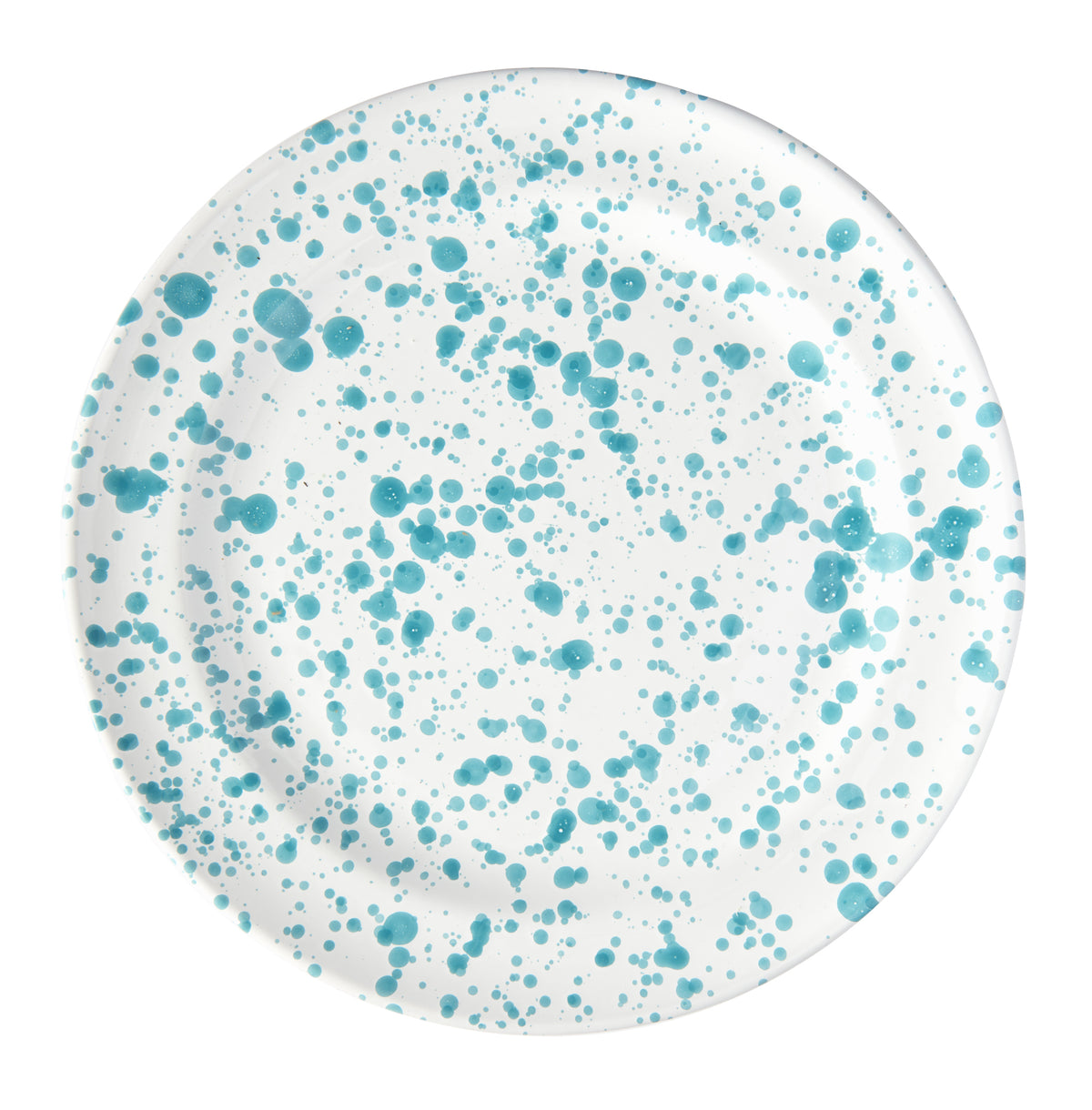 Taverna Speckled Dinner Plate, Turquoise/White