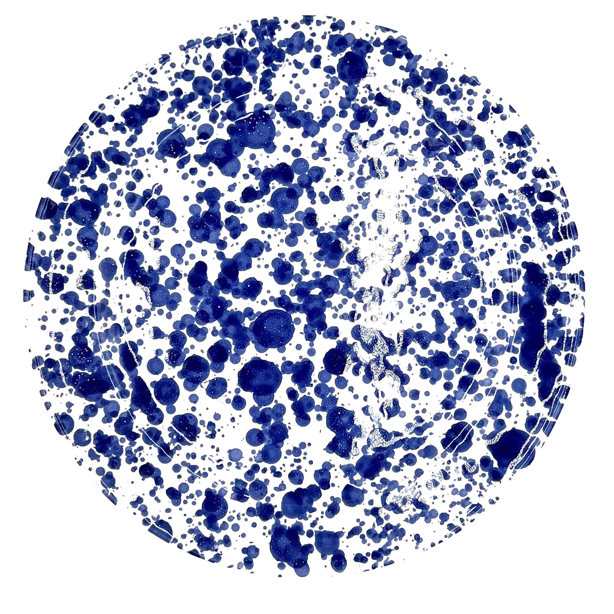 Taverna Speckled Dinner Plate, Cobalt/White