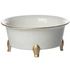Centerpiece, White with Gold