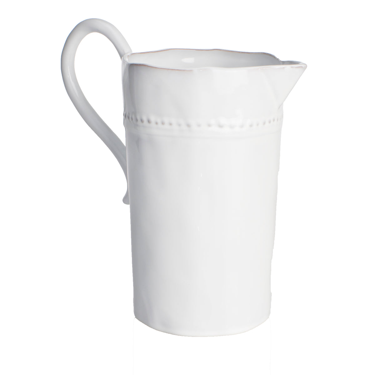 Charlot Pitcher, Beaded Rim