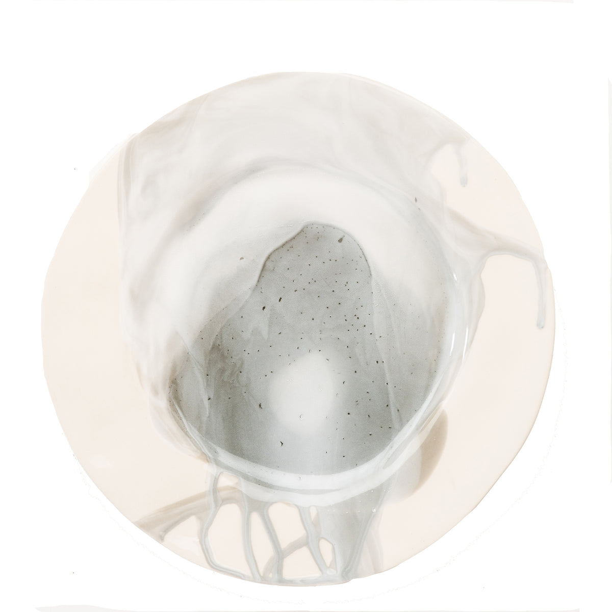 Gray and White Splash Dinner Plate