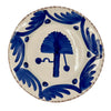 Casa Nuno Blue and White Dinner Plate, Palm