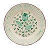 Casa Nuno Green and White Dinner Plate, Pomegranate/Waves