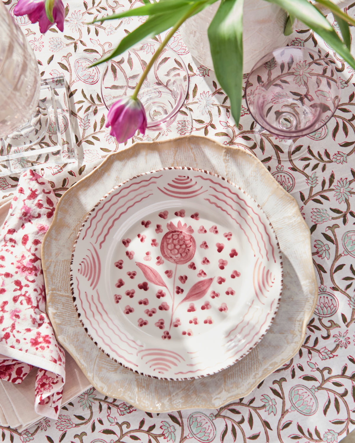Cabana Napkin, Pink Pomegranate