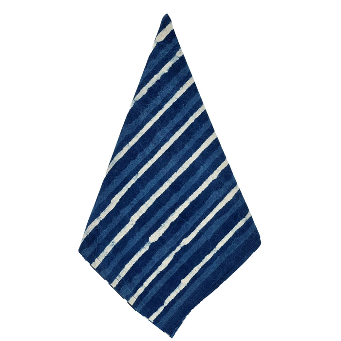 Cabana Napkin, Cobalt/Blue/Ivory, Stripes