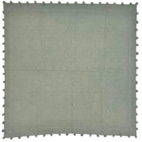 Gray Cotton Napkin, Pom-Pom Border