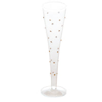 Gatsby Champagne Flute, Gold Dots