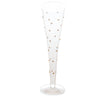 Gatsby Champagne Flute, Gold Dots