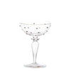 Gatsby Champagne Coupe, Gold Dots