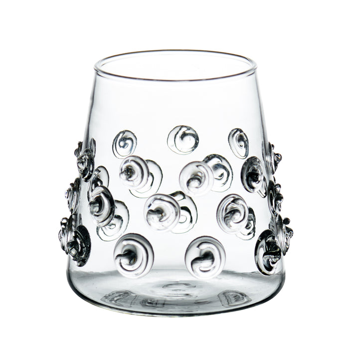 Votive with Glass-Applied Swirls