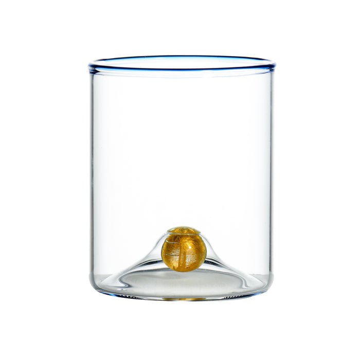 Golden Globe All-Purpose Wine Glass w/ Blue Trim