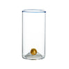 Golden Globe Highball Glass w/ Blue Trim