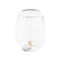 Golden Globe Stemless All-Purpose Wine Glass, Clear