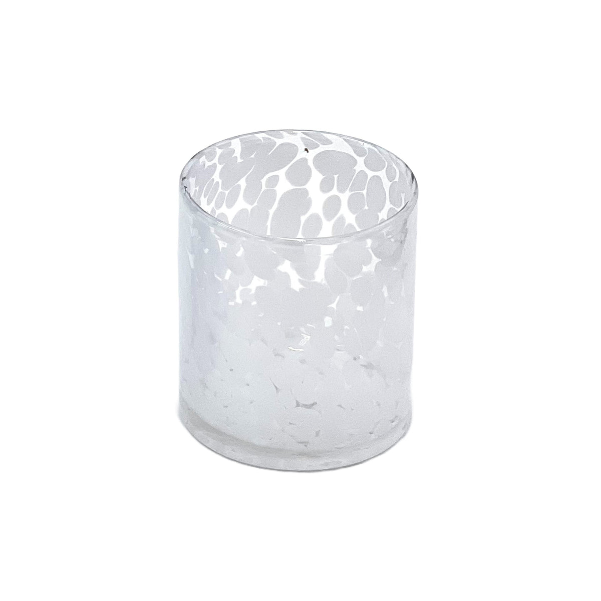 Torcello Spotted Rosa Tumbler, White/Clear