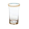 Clear Glass Tumbler with Gold Trim