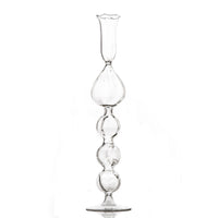 Clear Glass Candlestick with Teardrop