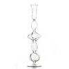 Clear Glass Candlestick with Flat Ball