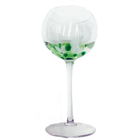 Fiesta Stemmed Wine/Water Glass, Green/White
