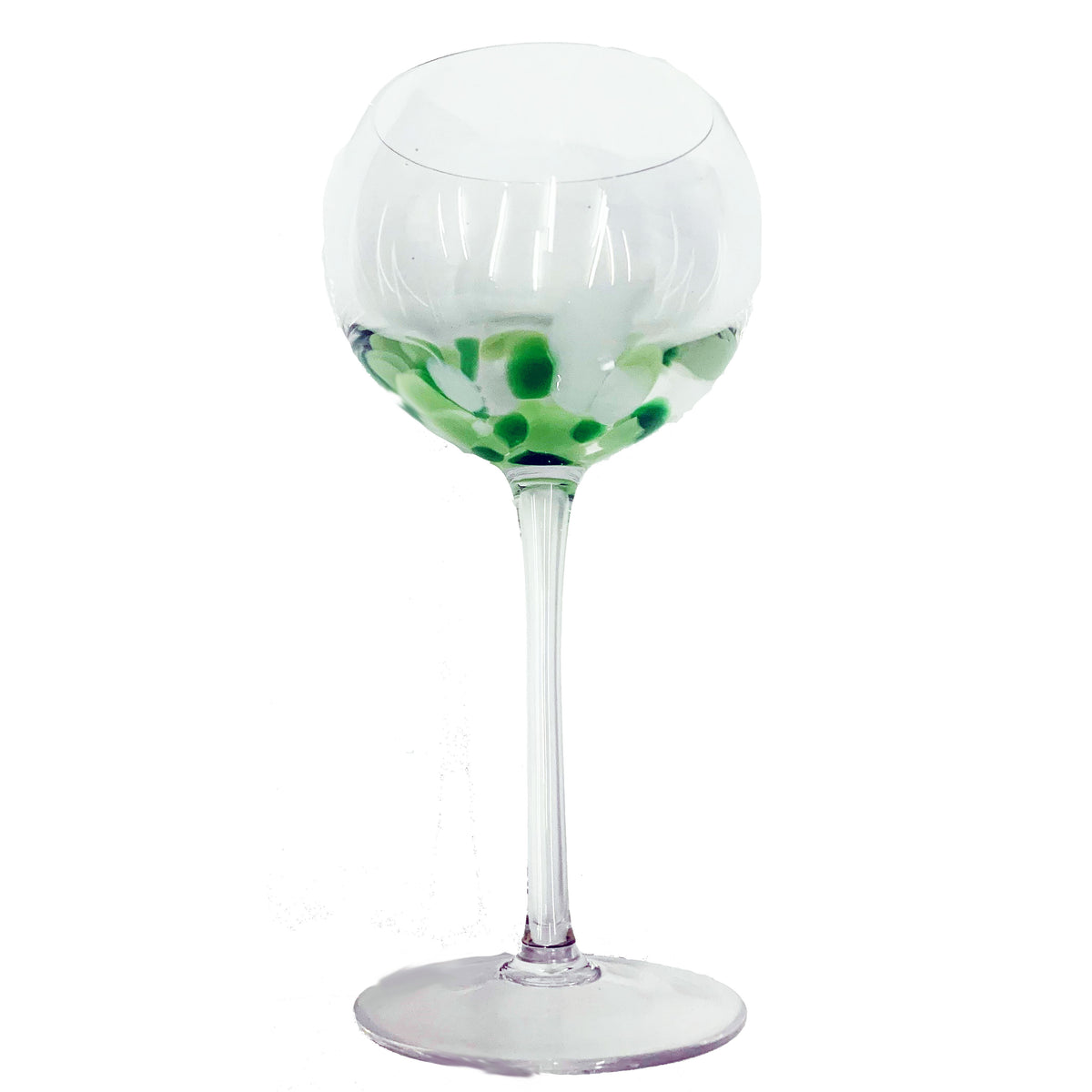 Fiesta Stemmed Wine/Water Glass, Green/White