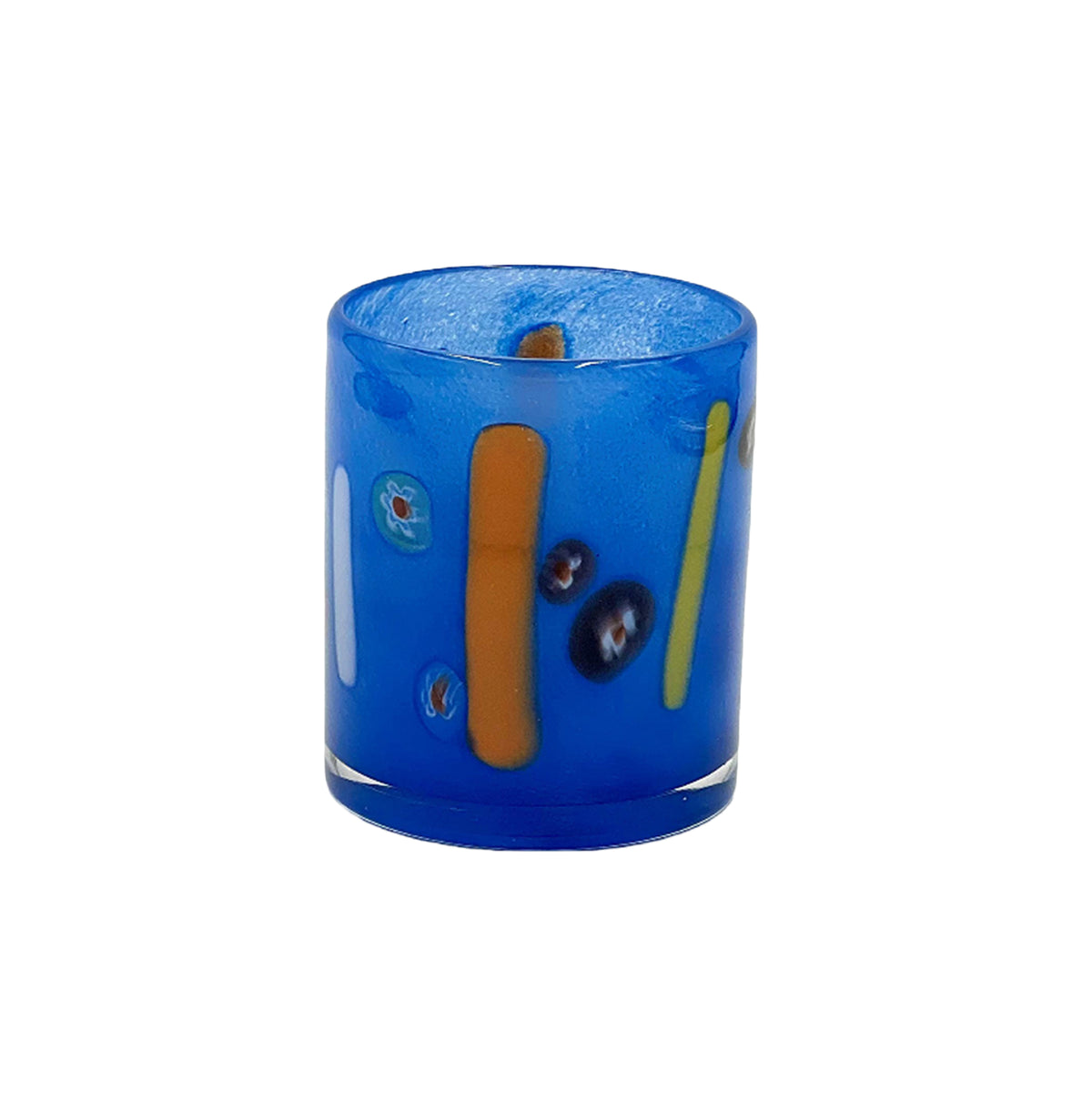Torcello Millefiori /Stripes Tumbler, Cobalt