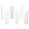 Razzle Dazzle Champagne Flutes with Gold Accents, Set of 6