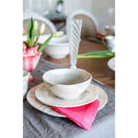Gray and White Splash Dinner Plate
