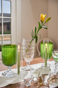 2-Piece Candleholder w/ Cylinder, Clear