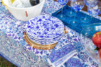 Taverna Speckled Dinner Plate, Cobalt/White