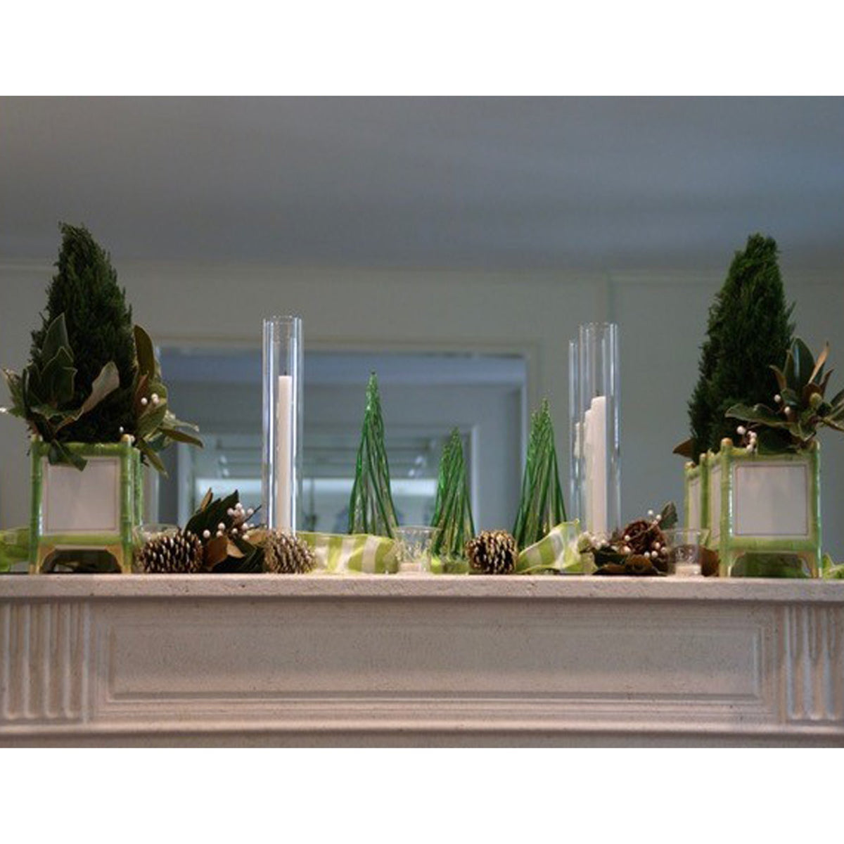 2-Piece Candleholder w/ Cylinder, Clear