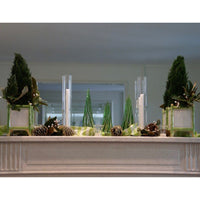 2-Piece Candleholder w/ Cylinder, Clear